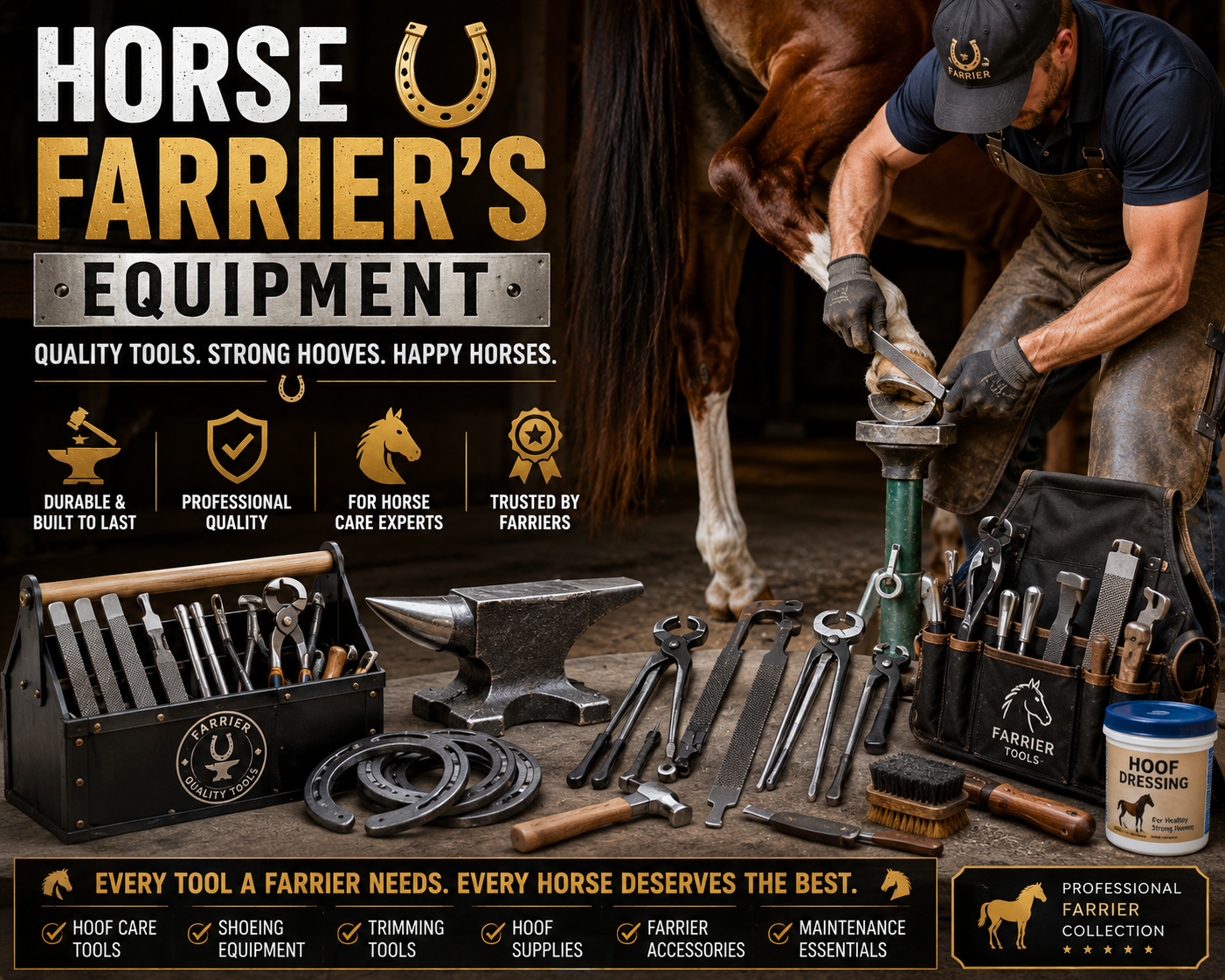 Horse Farrier's Equipment