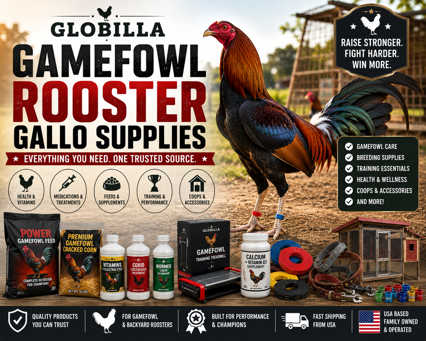 Gamefowl, Rooster & Gallo Supplies