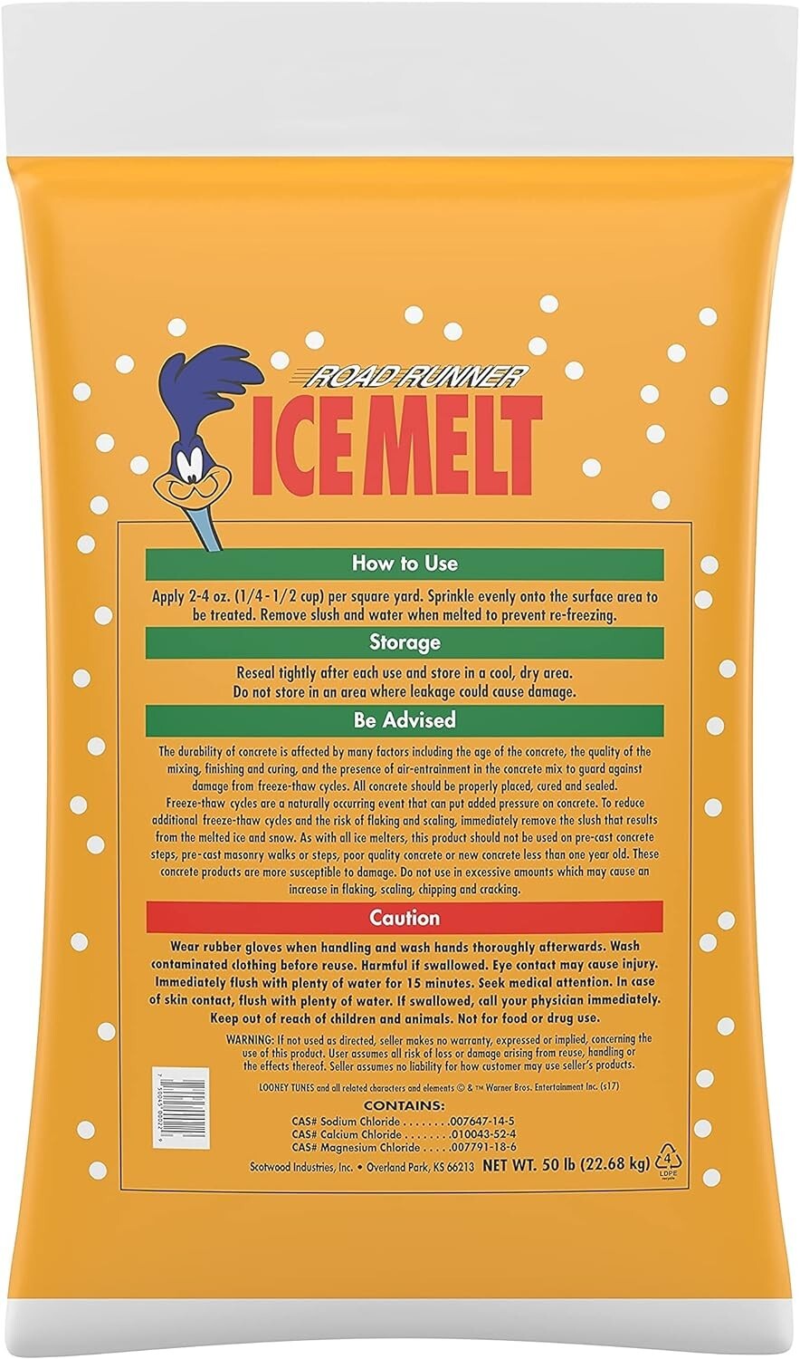 new Road Runner Ice Melt; 50lb. Bag Premium blend with strong melting power