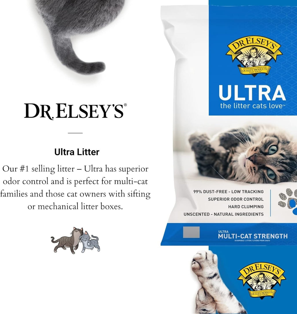 Premium Clumping Cat Litter Ultra - 99.9% Dust Free Low Tracking Hard Clumpi