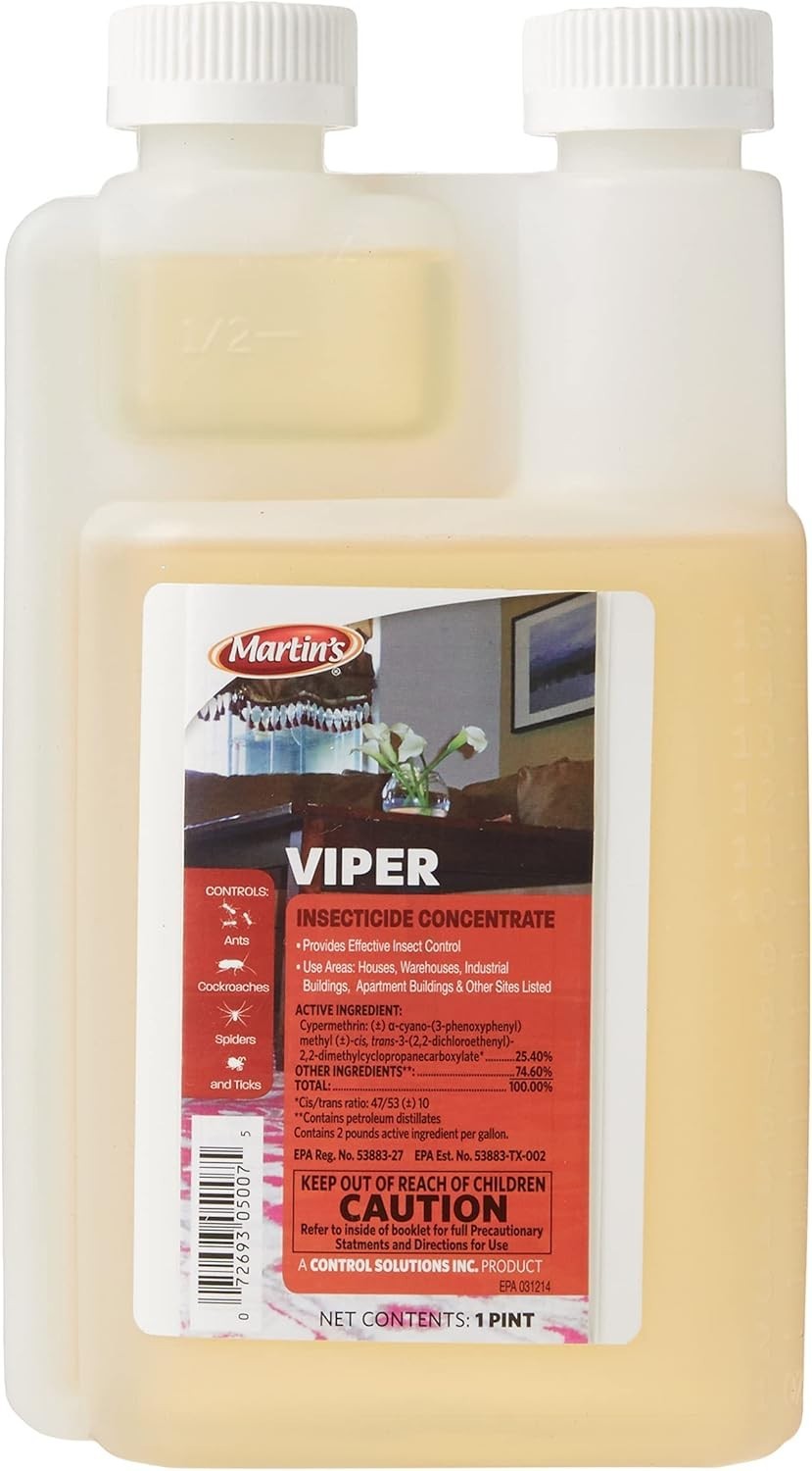 Martin's Viper Insecticide  16oz infesting beetles  cockroaches, spiders, fleas