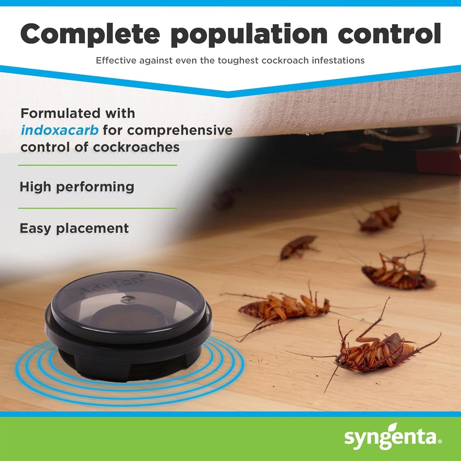 1 Bag of 12 Advion Cockroach German Roach Control Bait Station Arenas