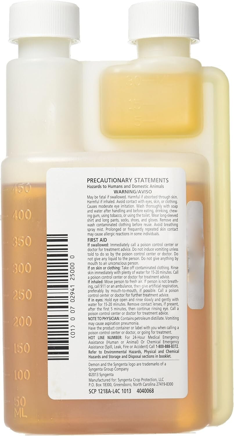 Demon Max Insecticide, Yellowish 1 Pint over 30 types  insect pests 100% Results