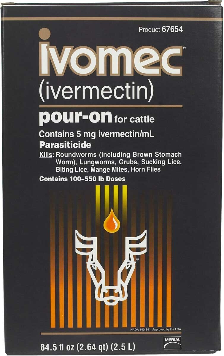 New 2.5 L POUR-ON Cattle Dewormer roundworms lungworms grubs horn flies sucking