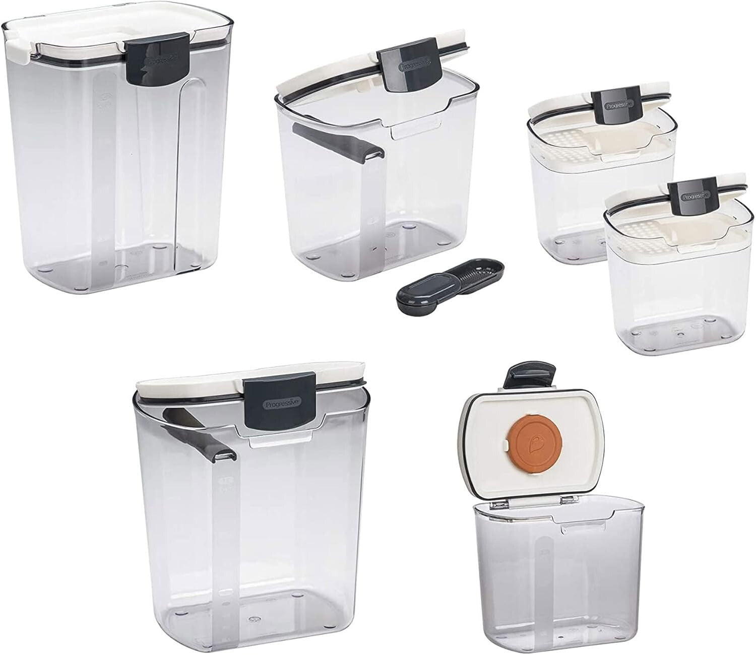 Pro Keeper Kitchen Clear Plastic Airtight Food Flour and Sugar Storage