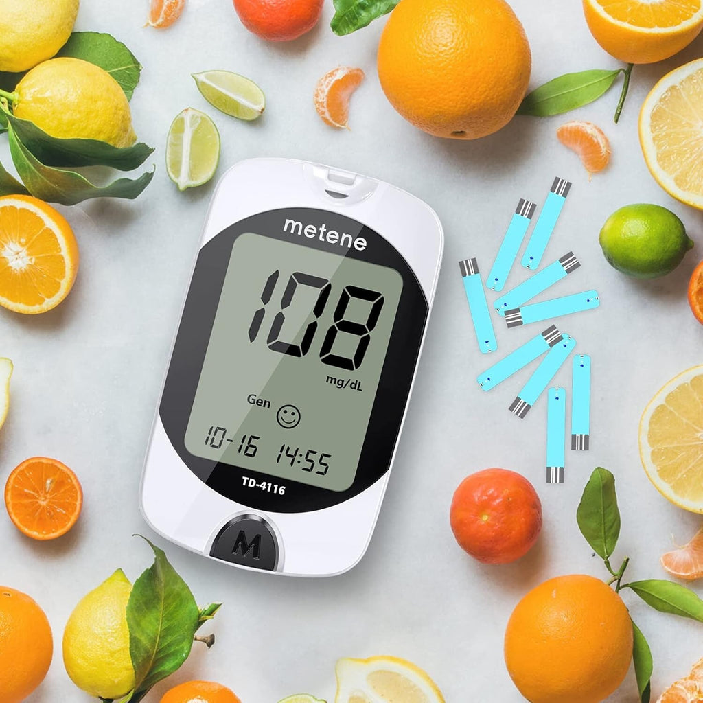 Blood Glucose Monitor Kit 100 Glucometer Strips 100 Lancets1 Blood Sugar Mon
