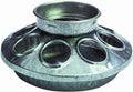 Chick Feeder Galvanized Steel Mason Jar Base Eight Feeding Holes