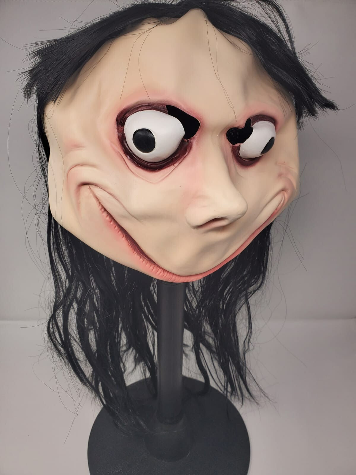 Momo Halloween Costume Mask Challenge Meme Latex MOMO Horror Party Mask Momo Hal