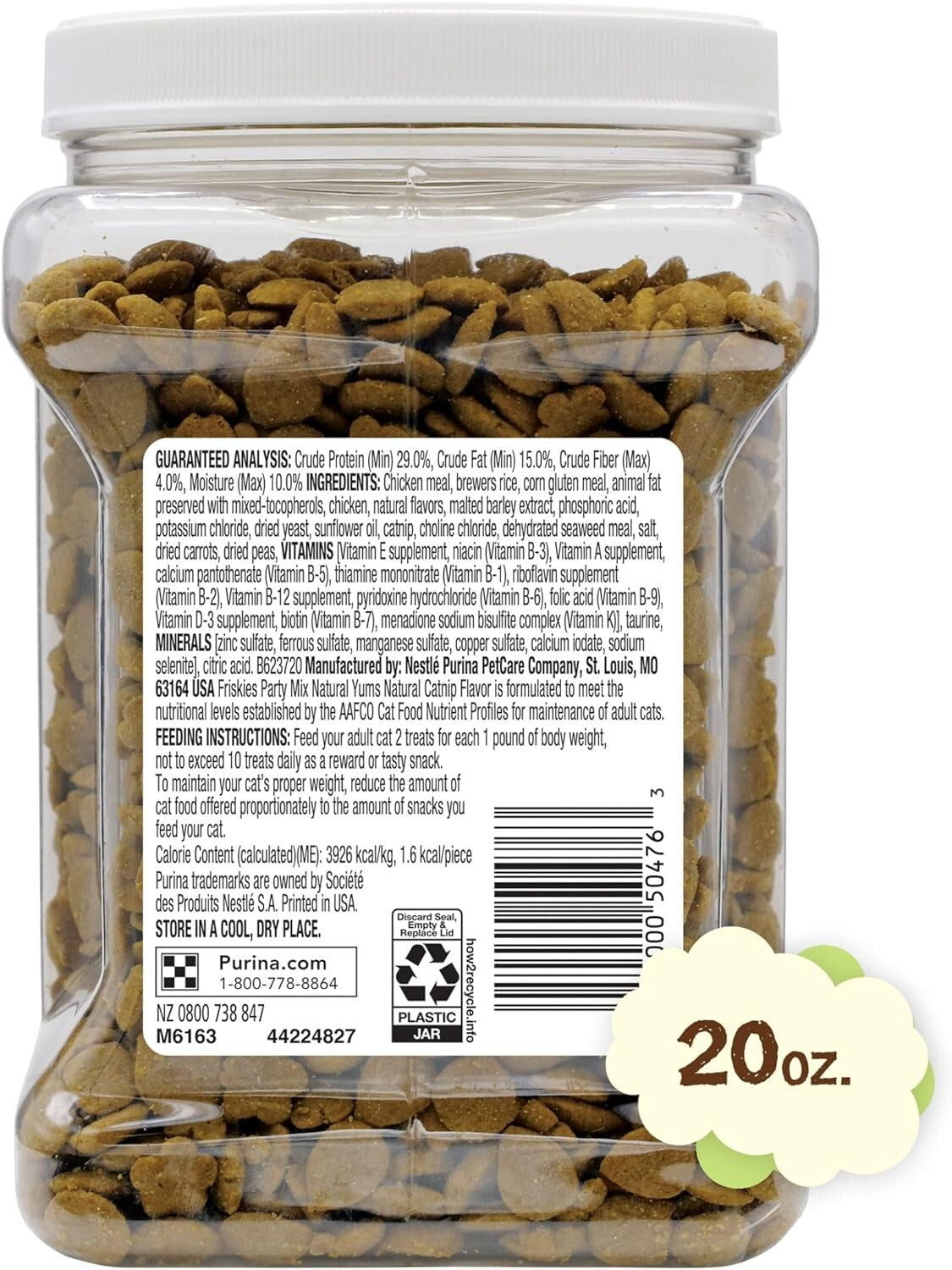 friskies Facilities Natural Cat Treats, Party Mix Natural Yums Catn  Made in USA