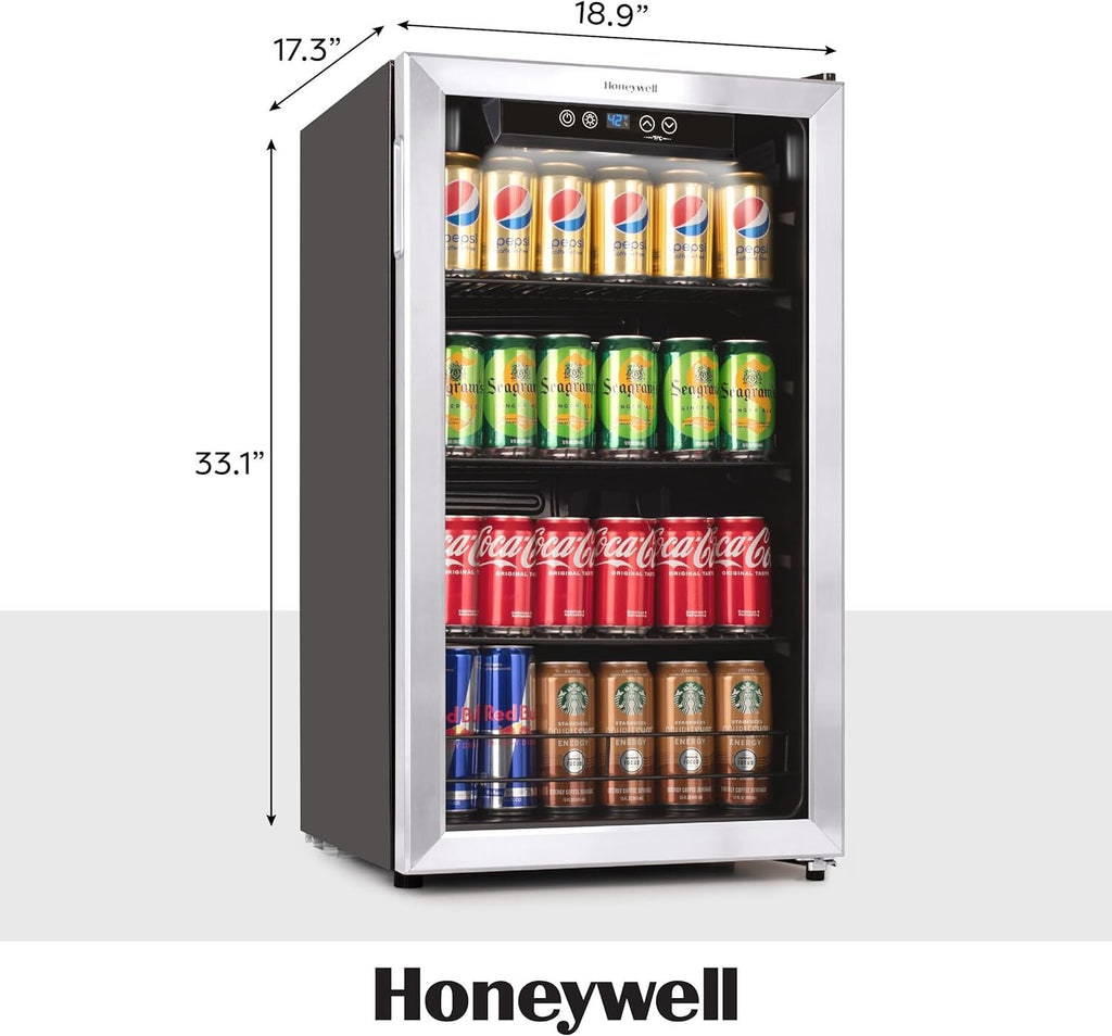 new Beverage Refrigerator and Cooler, 115 Can Mini Fridge with Glass Door
