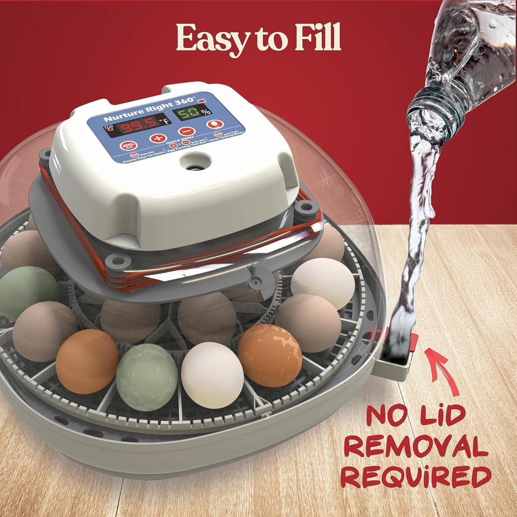 Nurture Right Egg Incubator Automatic Turner Temp Humidity Control
