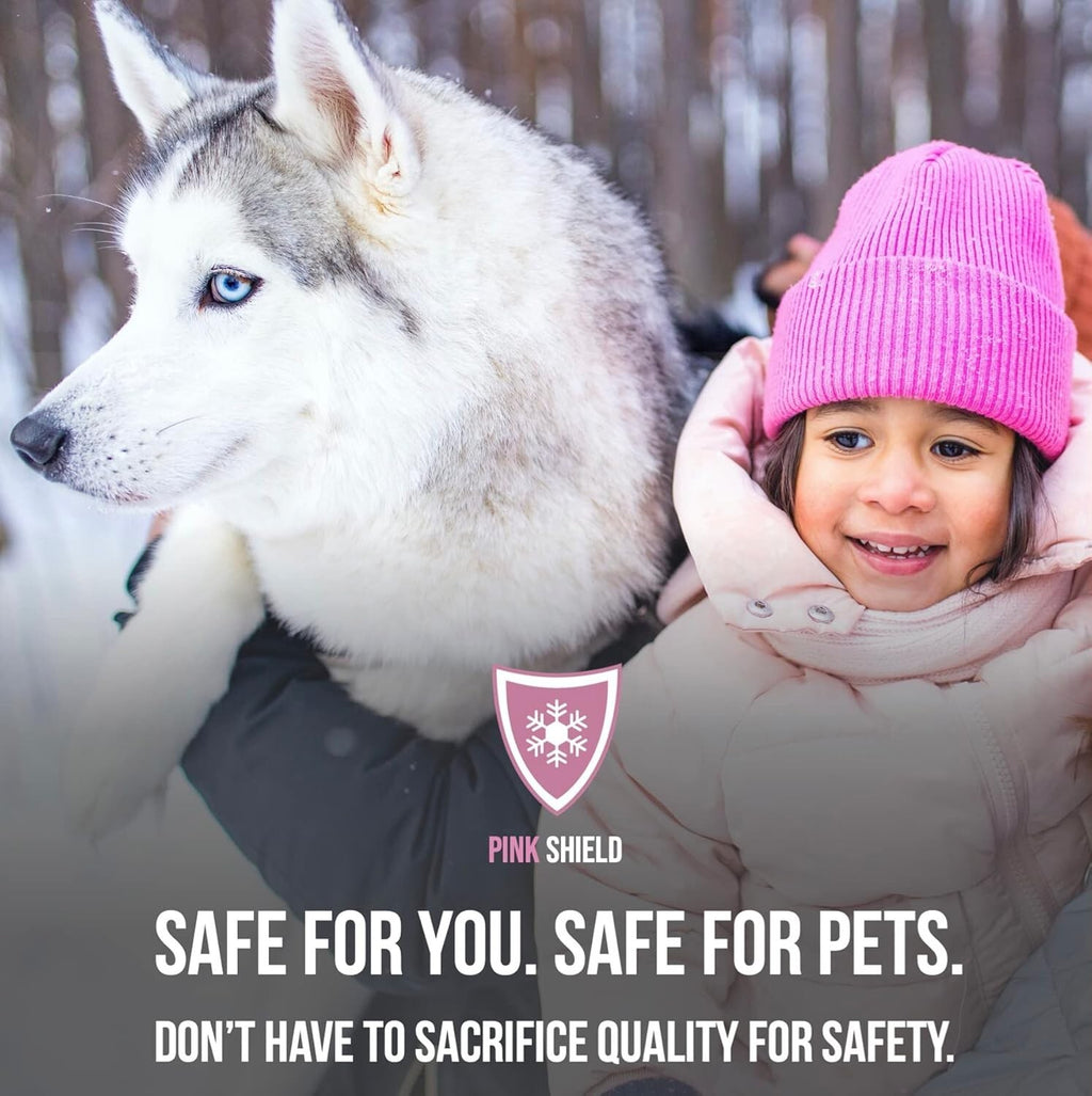 Pink Snow Shield Ice Melt 50 LBS  A Pet Safe Ice Melt That is Effective Below