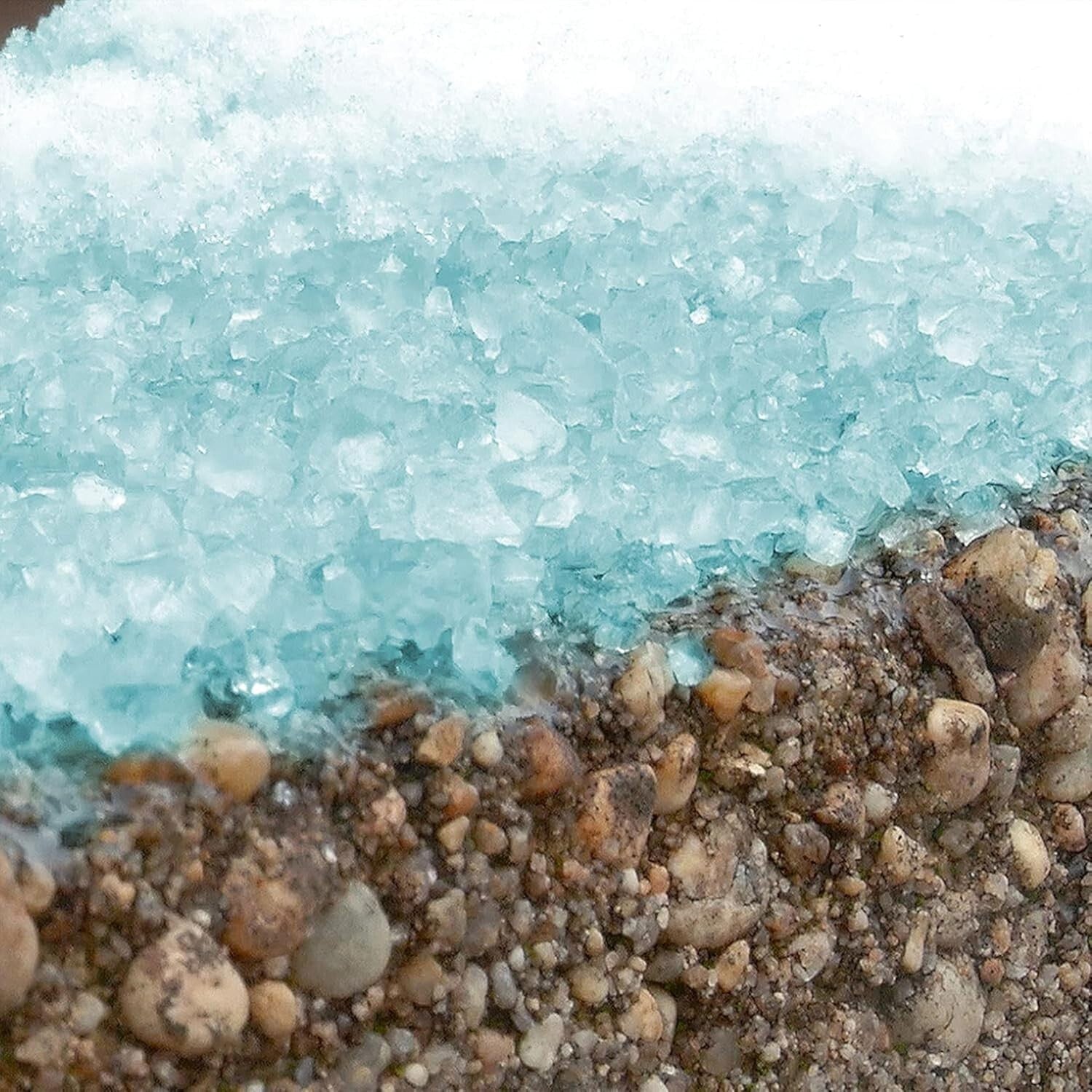 Heat Ice Melt Pellets Blue Calcium Blend Deicer Snow Melter for Driveway 50 lb