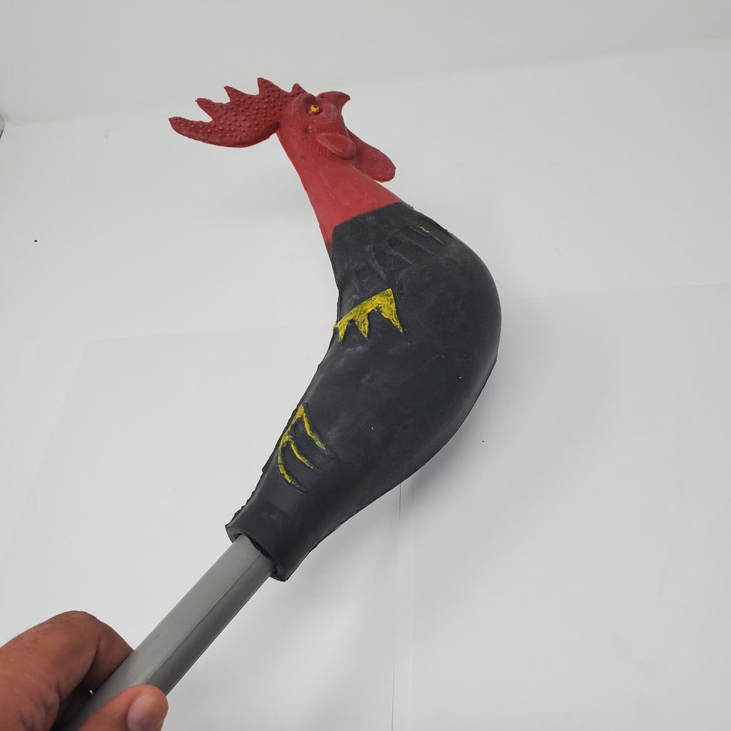 Handheld Chicken Training Wand with Rubber Chicken Head & Foam Grip Handle Farm