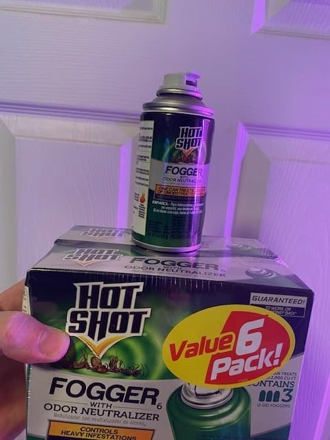 6 Can Hot Shot INDOOR FOGGER Bug Bomb Insect Killer Tick Roach Ant Spider Flies