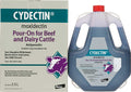 CYDECTIN POUR-ON Beef Dairy Cattle Dewormer Zero Slaughter Withdrawal 2.5 Liter