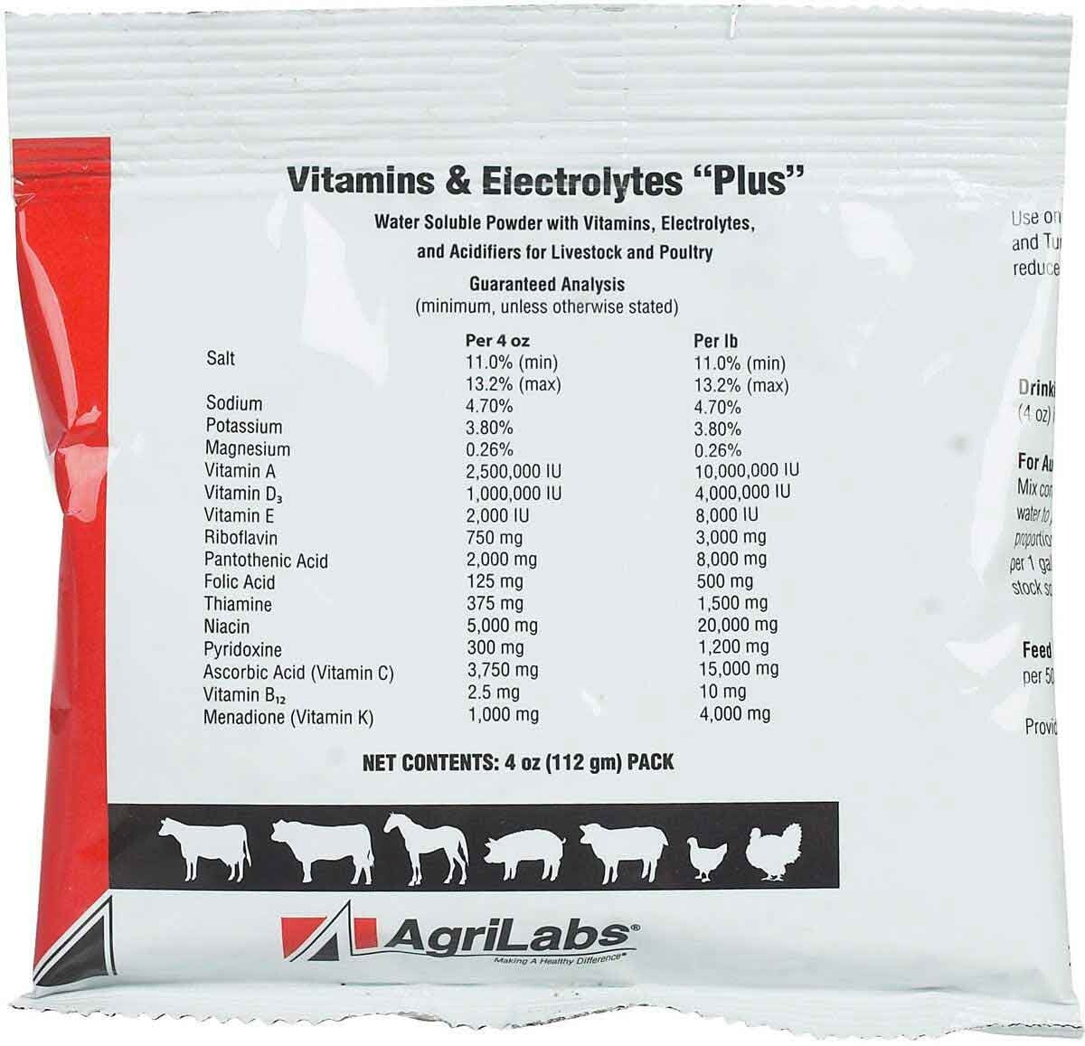Vitamins Electrolytes Livestock Poultry cattle swine horses poultry sheep 6pack