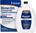 POUR-ON CATTLE COW DEWORMER  For roundworms lungworms grubs lice 2.5 Liter