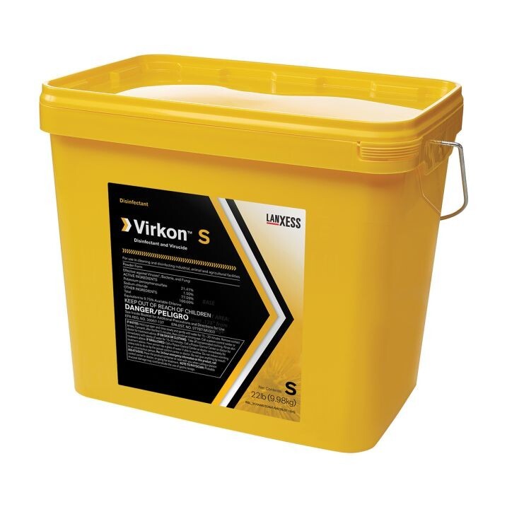 new Lanxess VirkonS Disinfectant Virucide  22 lbs Powder Form livestock
