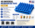 2 Pack Stabil 48 Universal Egg Trays GQF Dickey Brinsea Incubators USA