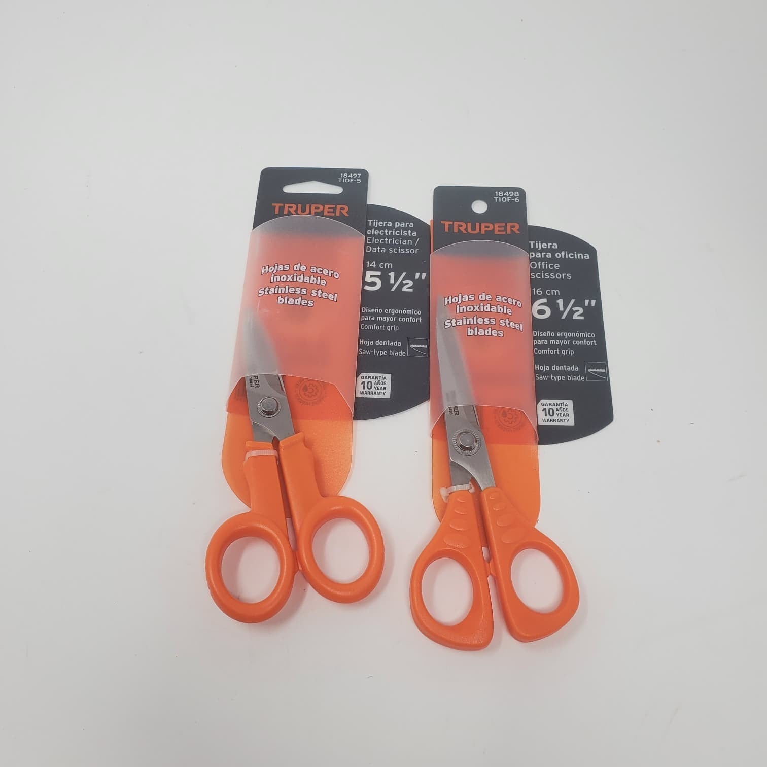 setTruper Stainless Steel Dubbing Scissors 5 1/2 “  & 6 1/2" Tijeras para Gallos