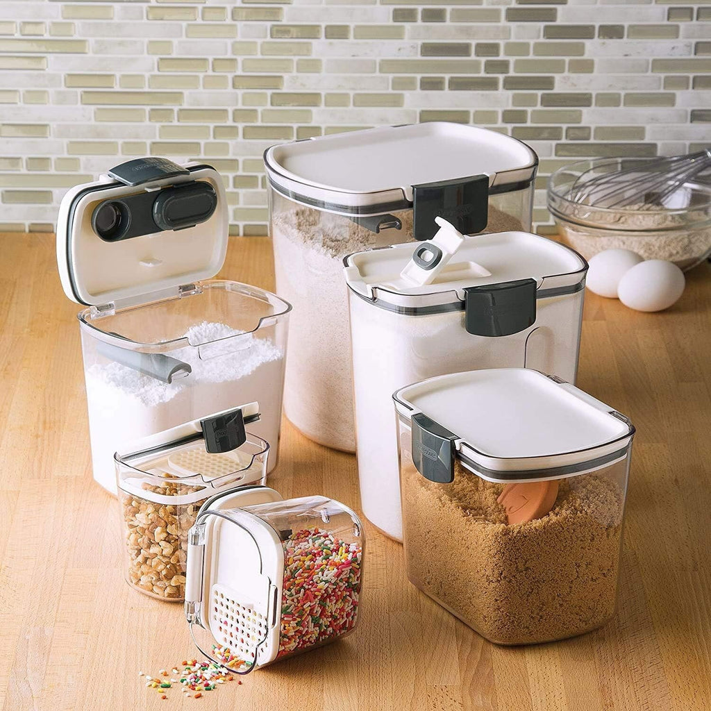 Pro Keeper Kitchen Clear Plastic Airtight Food Flour and Sugar Storage