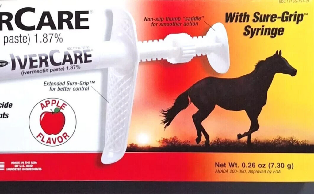 New In Box Paste Horse Dewormer wormer Apple Flavor 1.87% Iver farn