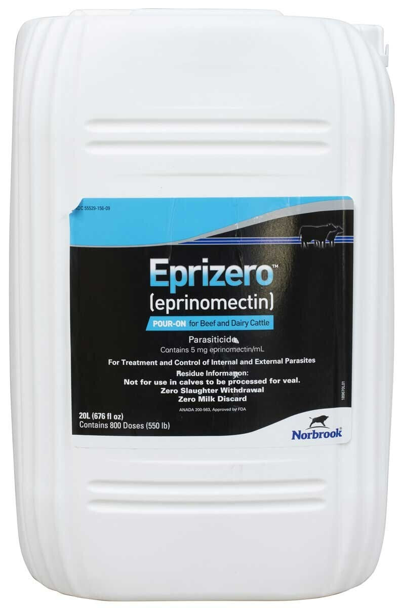 new Eprizero PourOn Beef & Dairy Cattle 39 species of internal  external 20L