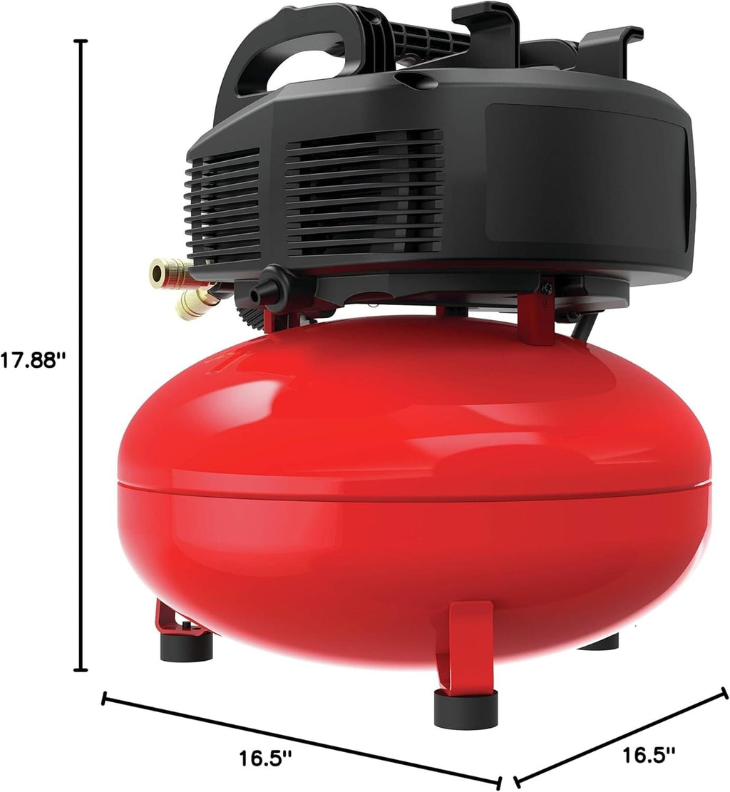 new Air Compressor 6 Gallon Pancake OilFree with 13 Piece Accessory Ki