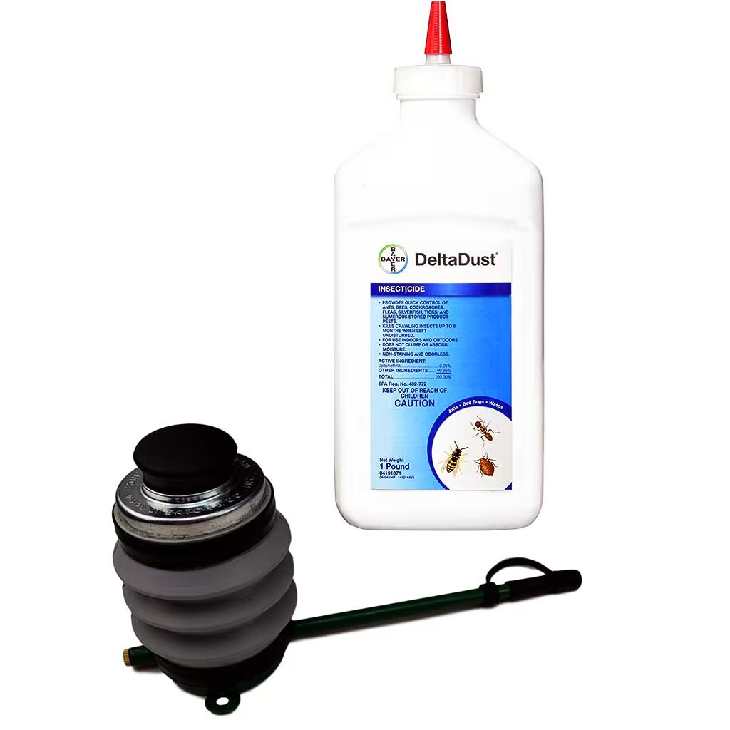 Delta Dust Insecticide 1 lb+(1) Bellows Duster Ants Bees