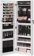 Jewelry Cabinet Armoire, Lockable WallMounted Organizer Unit  2 Plastic Cos
