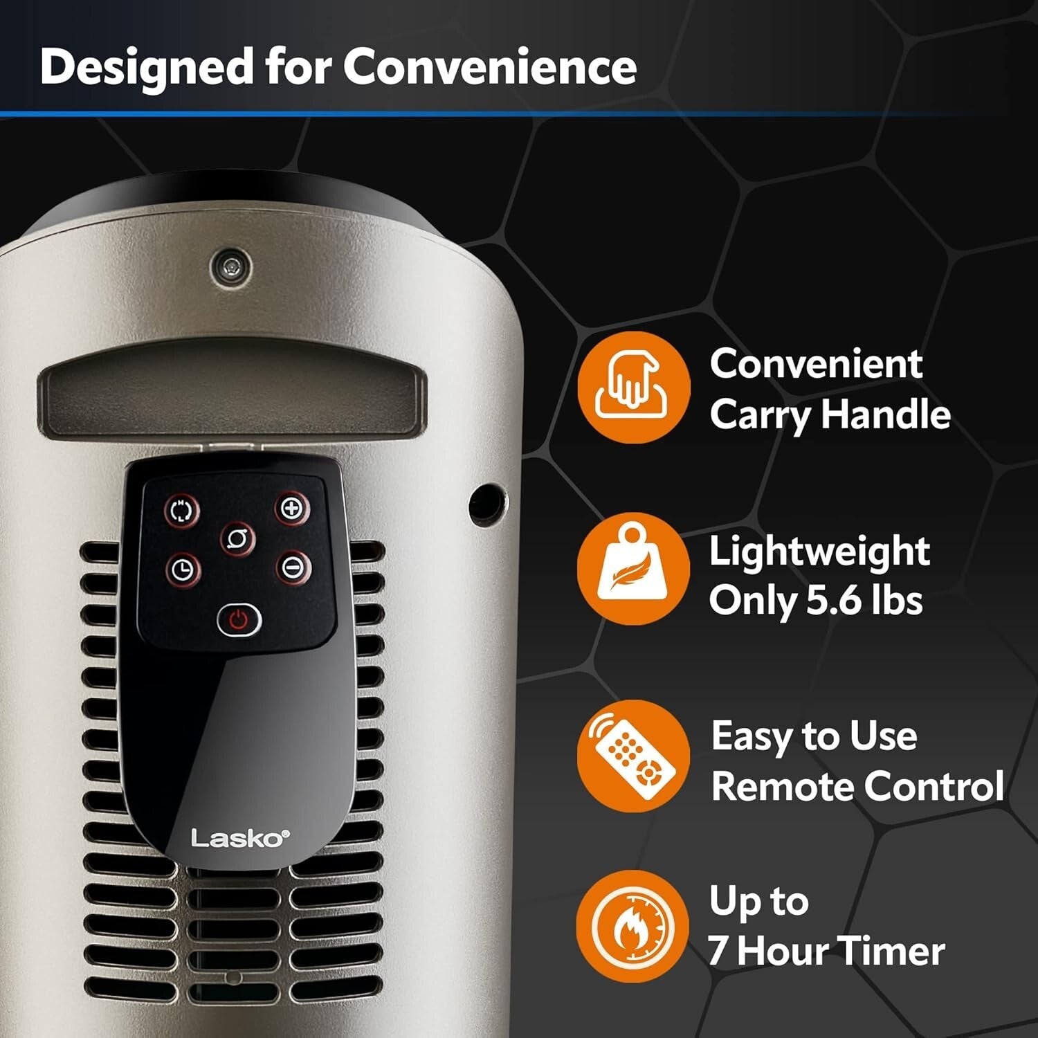 new Lasko 32" Ceramic Tower Space Heater with Timer Remote CT32791