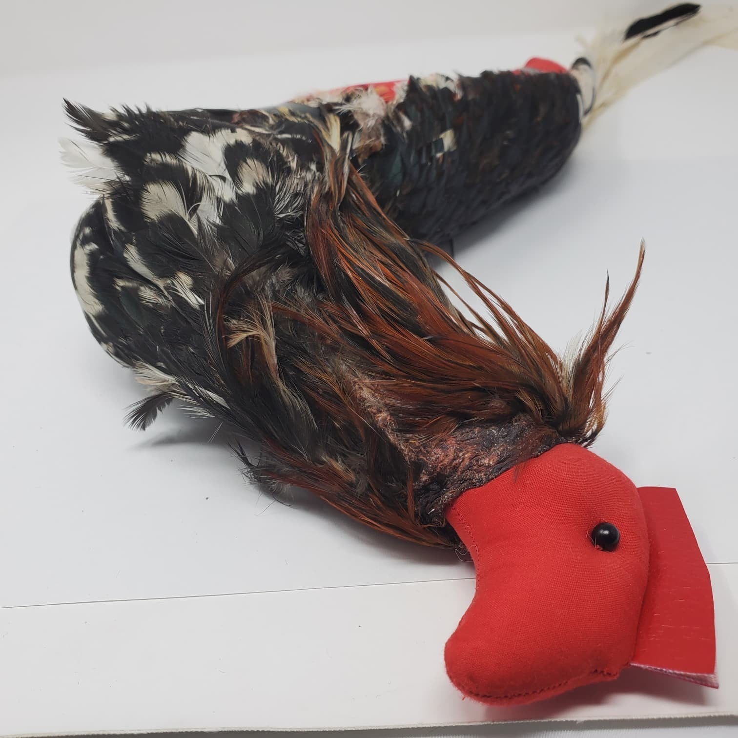 Handmade Mona Con Plumas Natural Feather