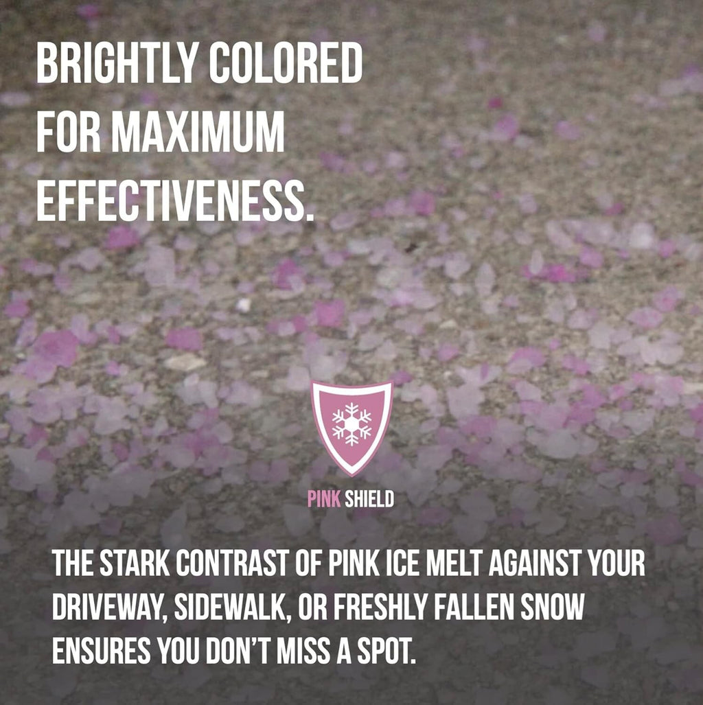 Pink Snow Shield Ice Melt 50 LBS  A Pet Safe Ice Melt That is Effective Below