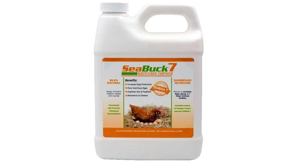 new SeaBuck 7 Backyard Chicken & Bird Omega Egg Enhancement Supplement 32 oz