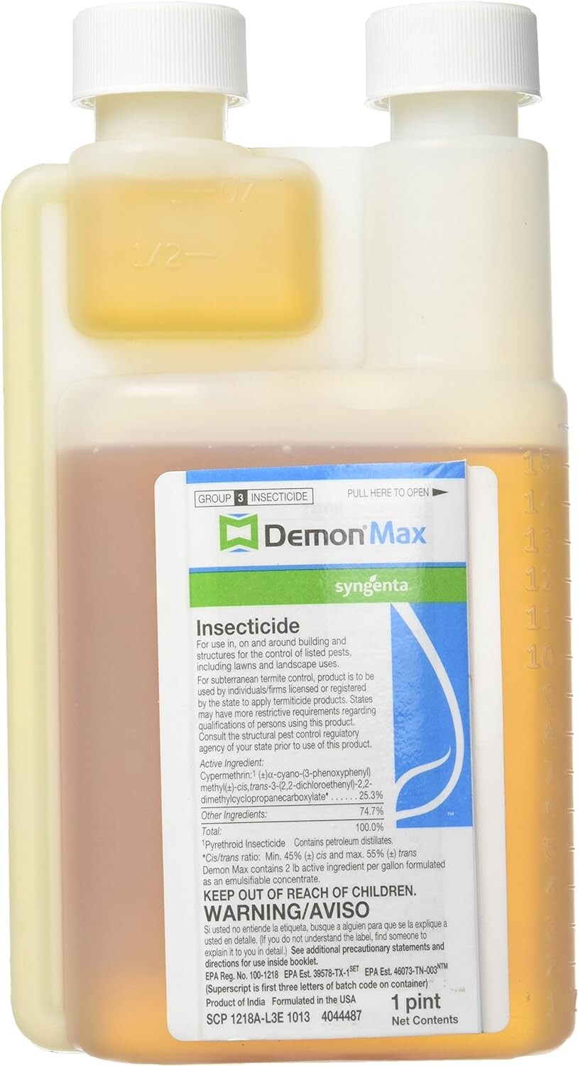 Demon Max Insecticide, Yellowish 1 Pint over 30 types  insect pests 100% Results