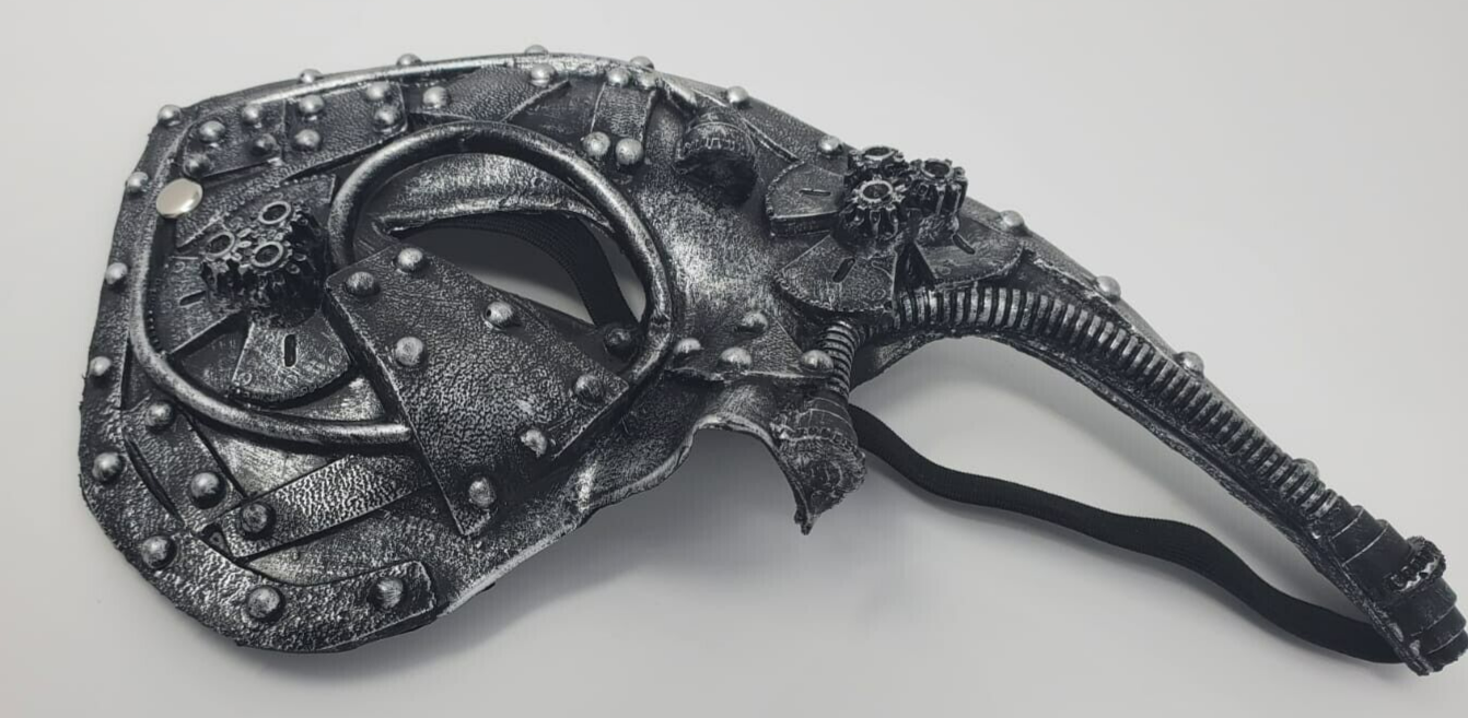 Halloween Mechanical Phantom Steampunk Masquerade Mask Gears Hardware