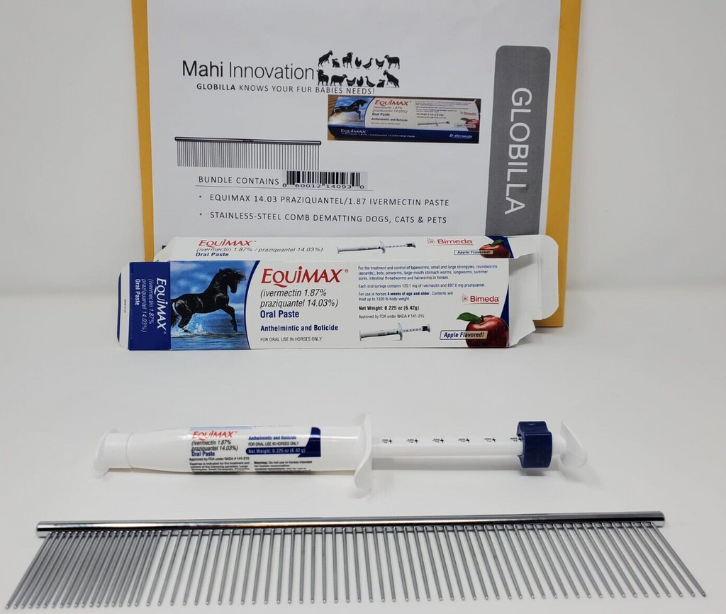 new Horse Dewormer apple flavor wormer cat dog Comb Damating iver Equi-max 1.87%