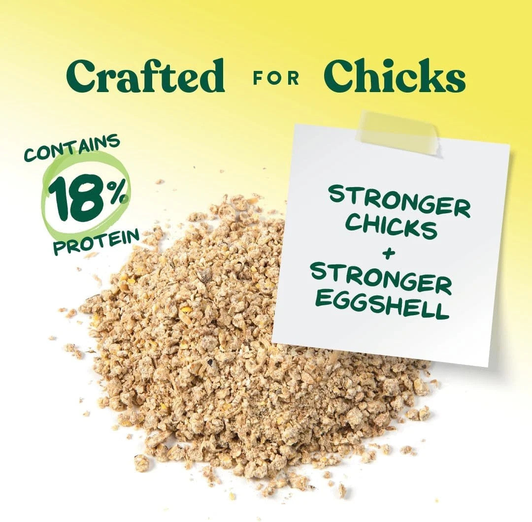 Medicated Chick Starter Grower Feed, Dried High Protein Chicken Food Crumbles