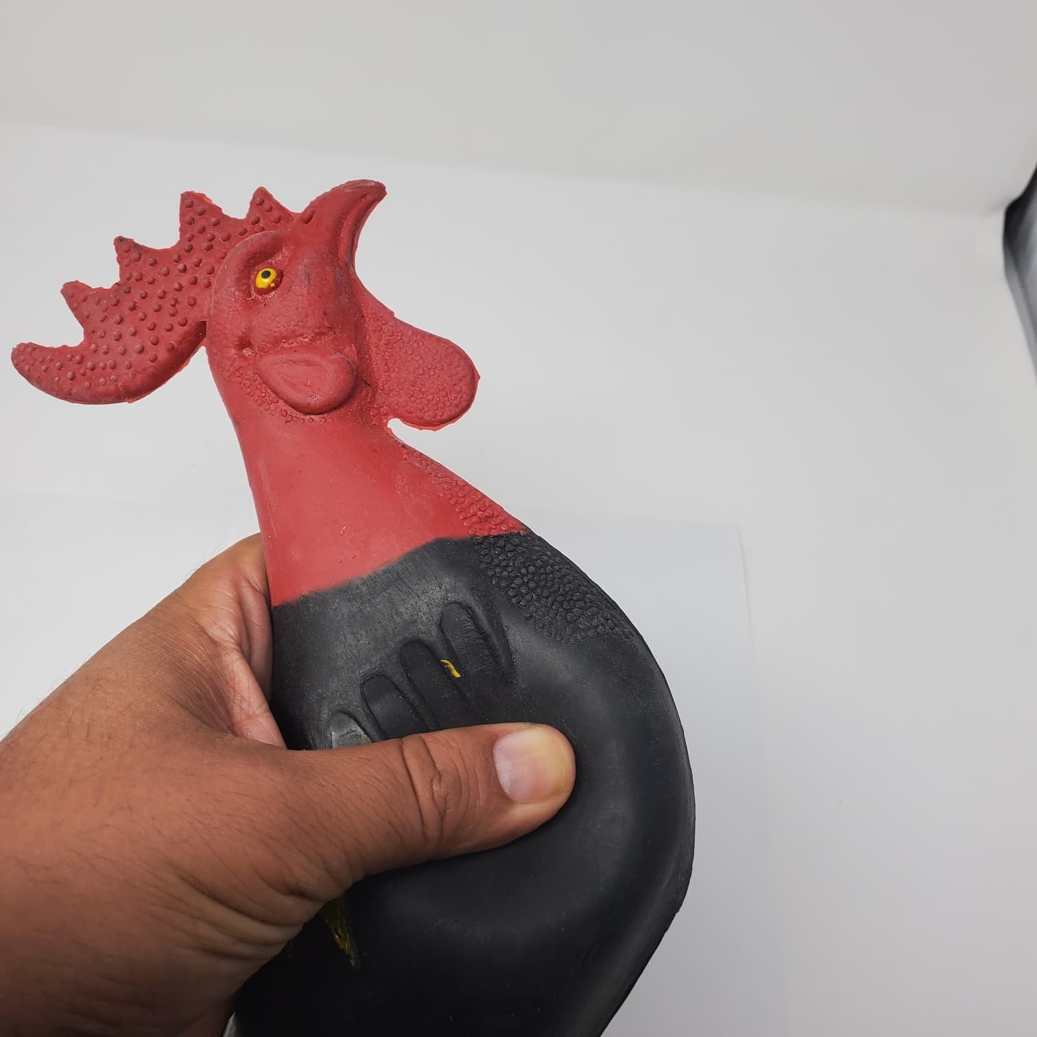 Handheld Chicken Training Wand with Rubber Chicken Head & Foam Grip Handle Farm