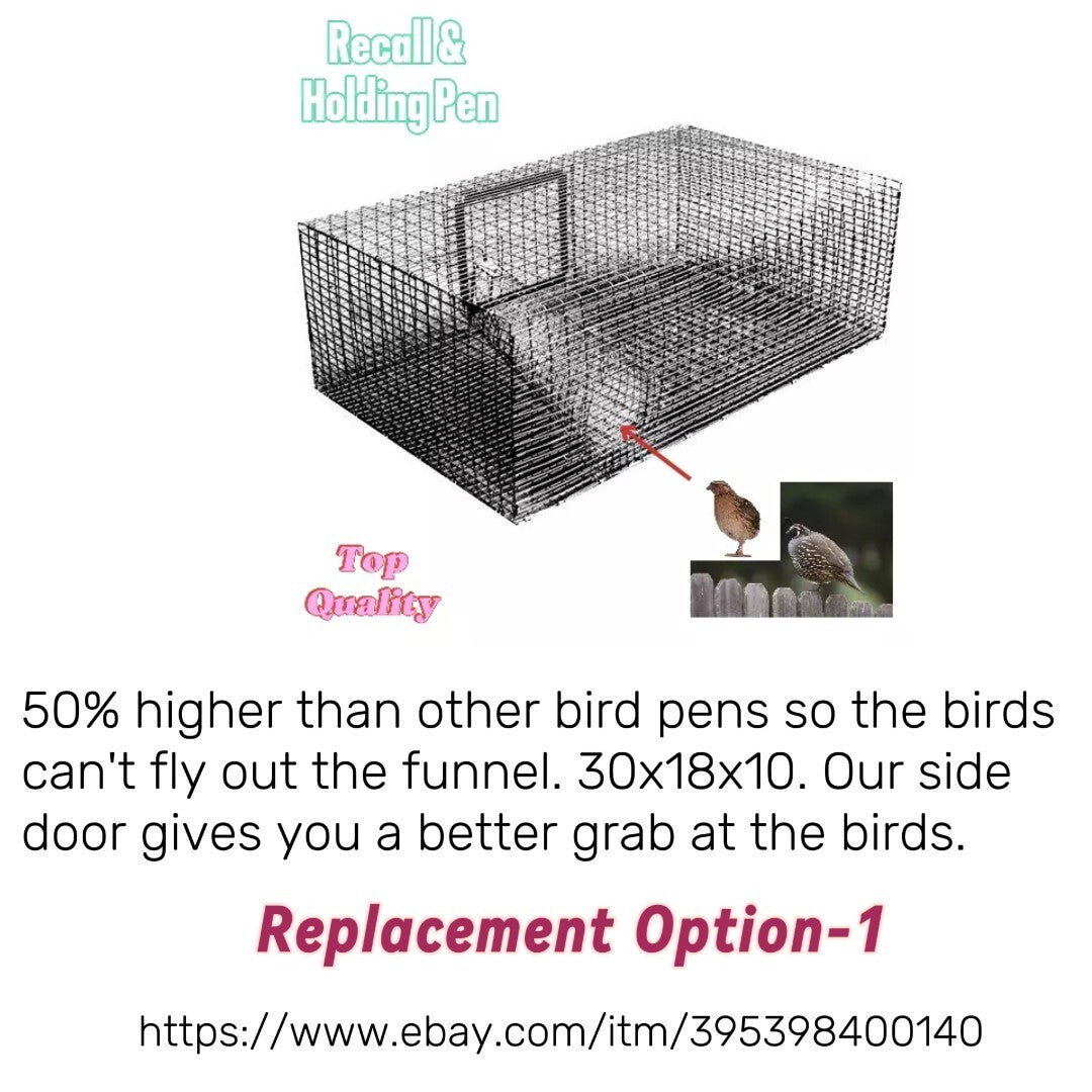 new best quail recall pen made and enclosed 40% of it with galvinized aluminium