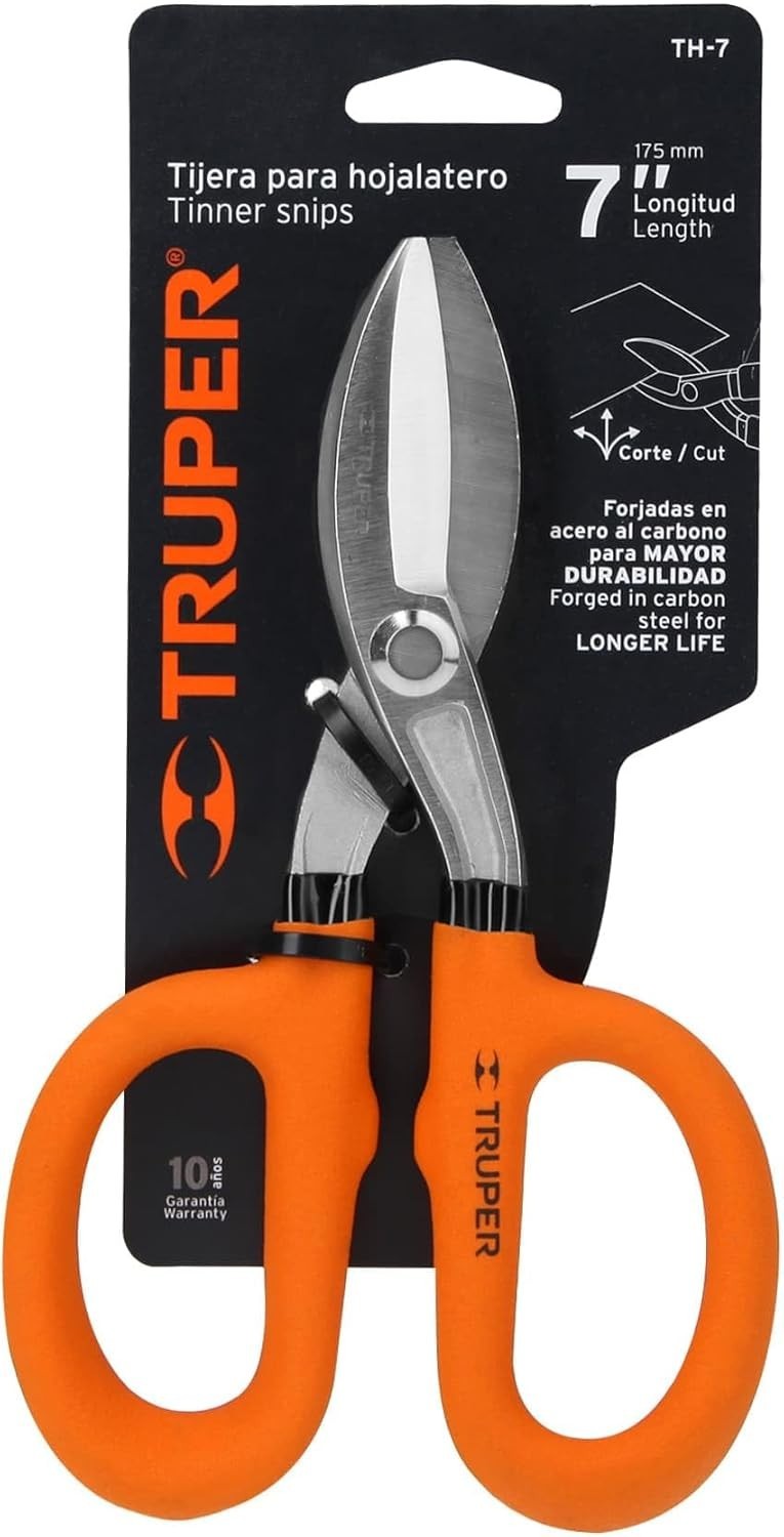 Truper Scissors Hojalatero 7' Gamefowl Tijeras Durable & Precision Tool for Game