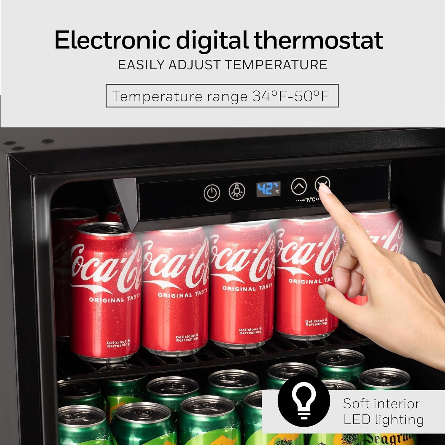 new Beverage Refrigerator and Cooler, 115 Can Mini Fridge with Glass Door