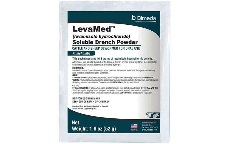 LevaMed Soluble Drench Powder, 52gm cattle and sheep