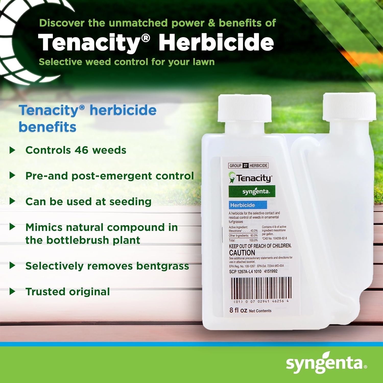 Tenacity Herbicide Selective Broadleaf Weed & Grass Control 8 fl oz Syngenta