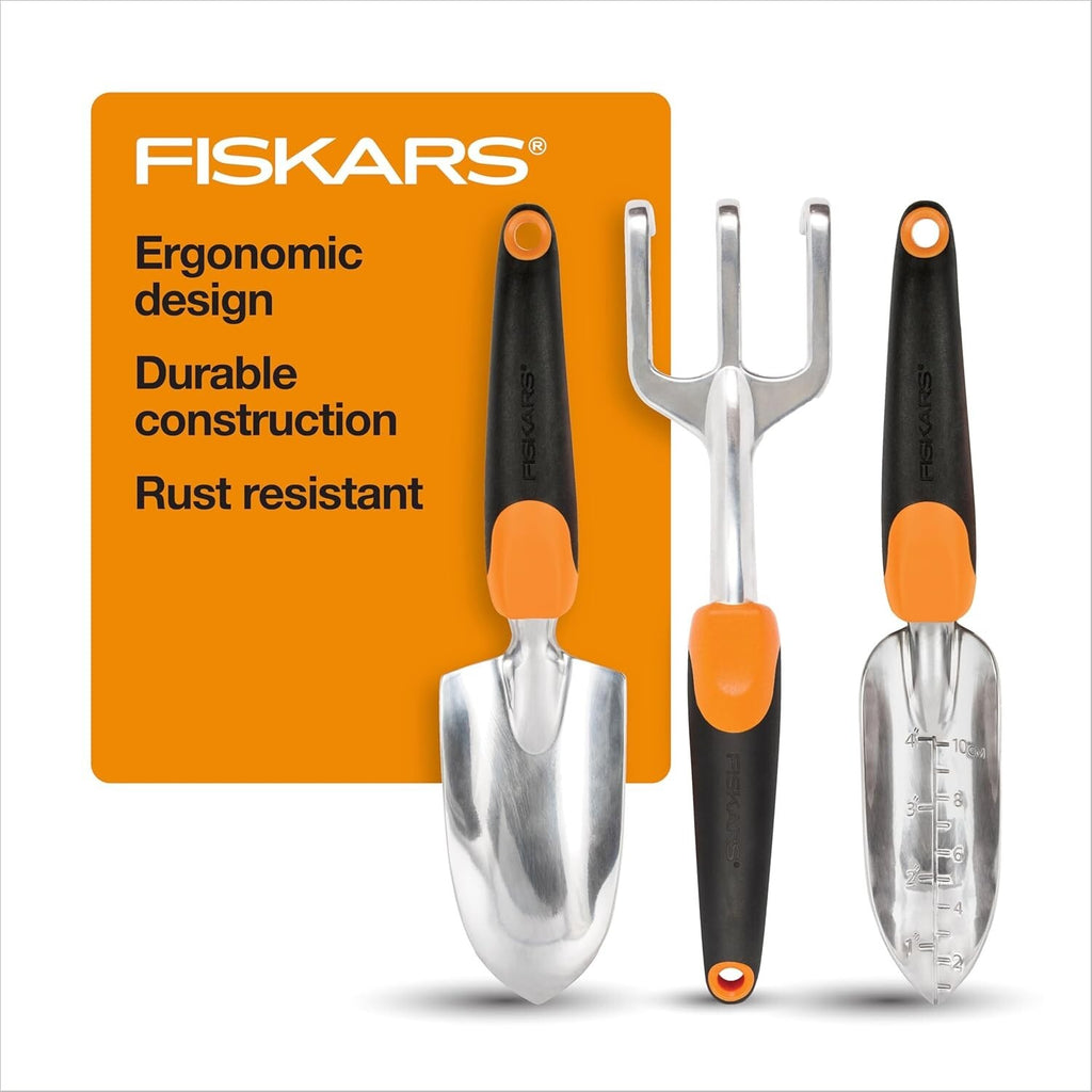 Gardening Tool Set 3 Pack Includes Rust Resistant Trowel Transplanter and Cul