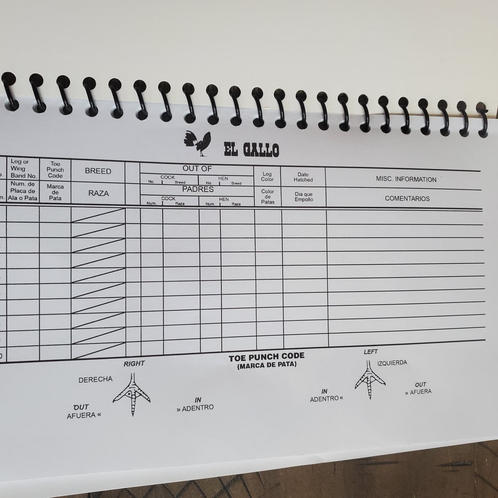 GLOBILLA Rooster Breeding Record Book Poultry Log Spiral Bound Chicken Register