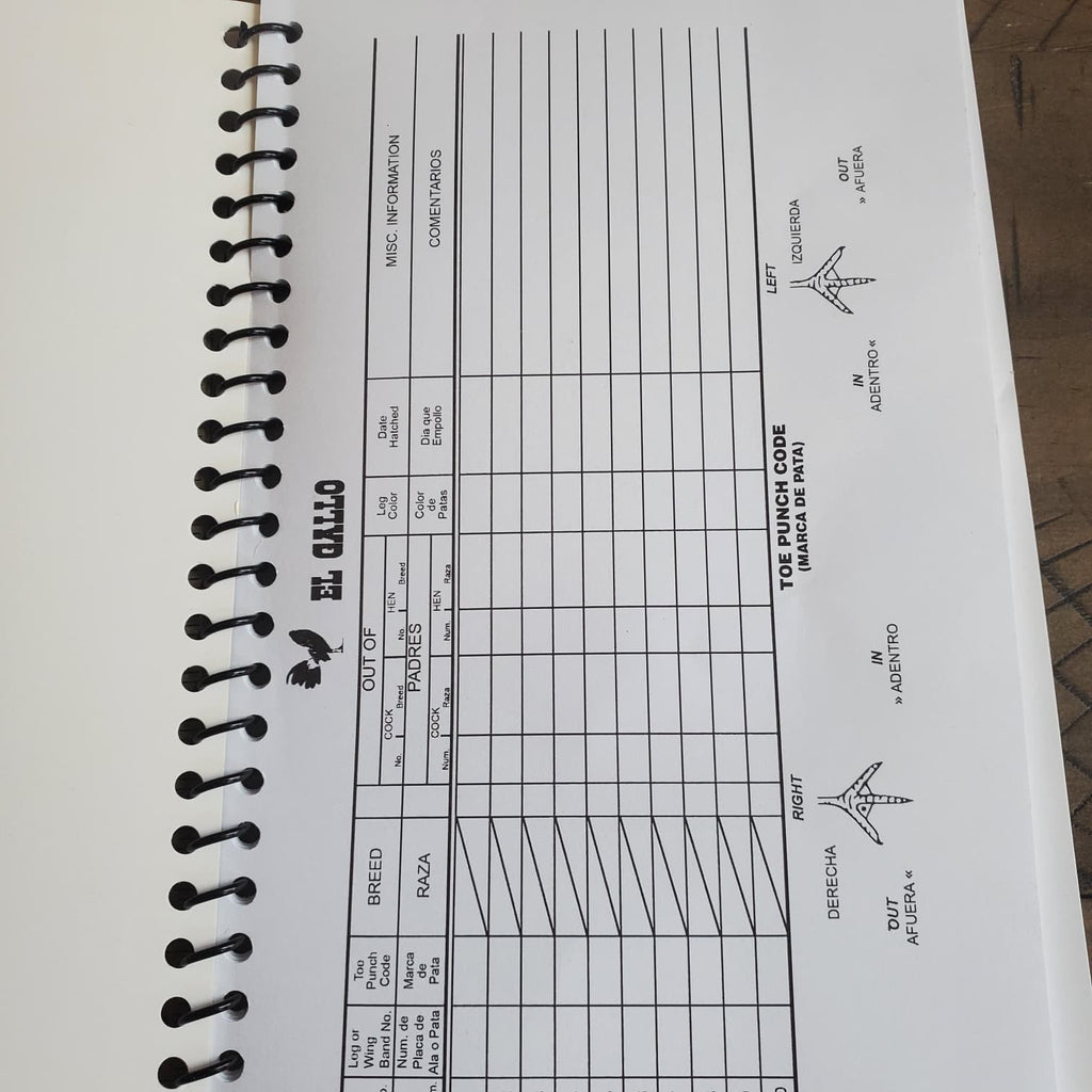 GLOBILLA Rooster Breeding Record Book Poultry Log Spiral Bound Chicken Register
