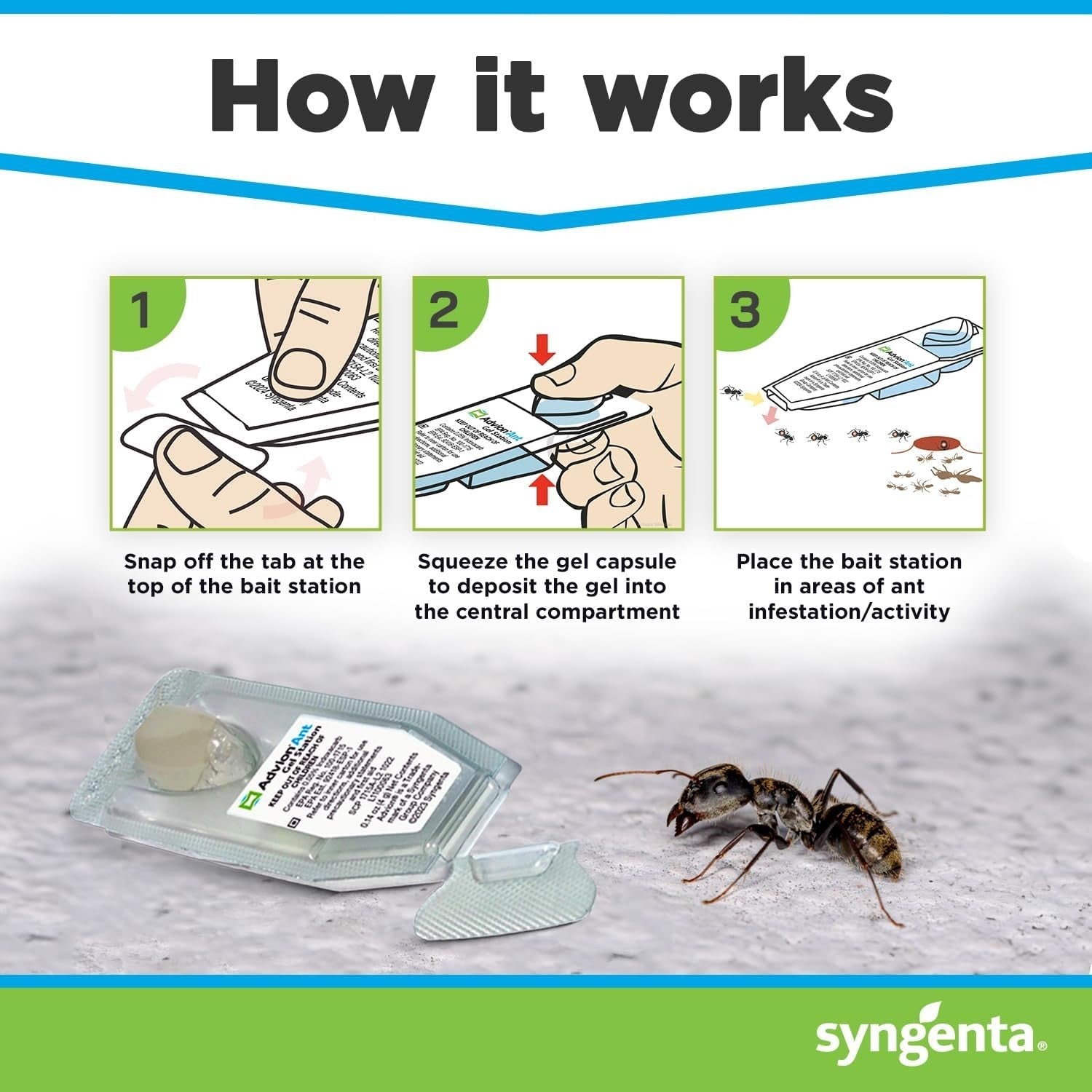 Advion Ant Gel Stations - 1 Pack (3 x 4g bait stations) by Syngenta