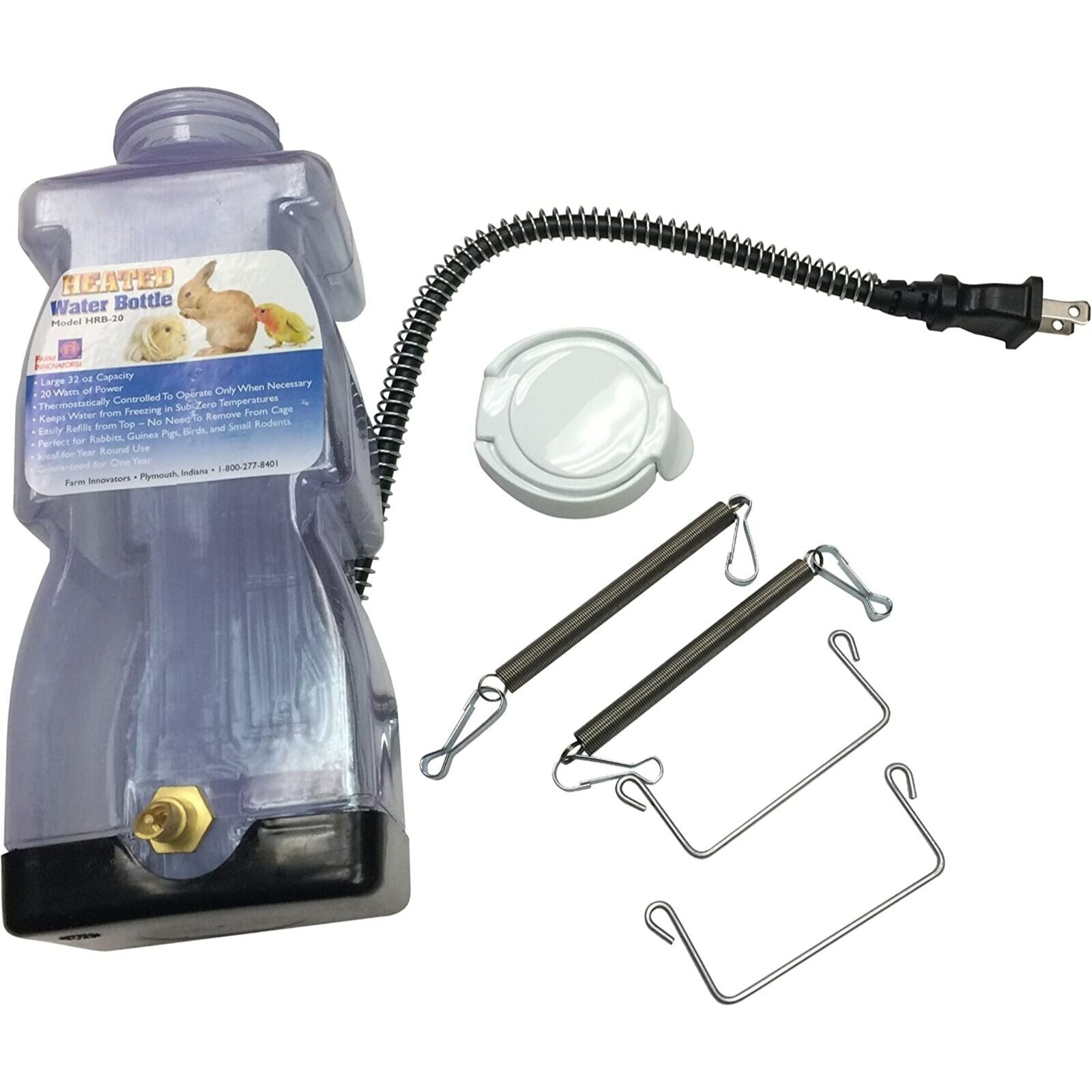 Heated Water Bottle for Rabbits, 32-Ounce, 20-Watt Top Quality Free Ship